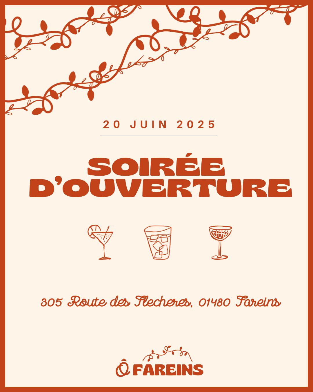 Soirée d'ouverture 20 juin 2025 - ô Fareins